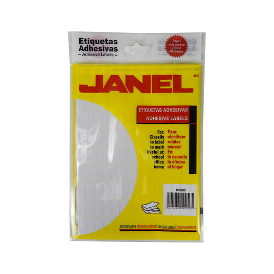 ETIQUETA ADHESIVA CLASICA JANEL #4 08MM X 20MM