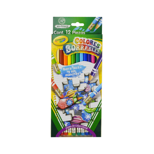 LAPICES DE COLORES R 12 L CRAYOLA BORRABLES