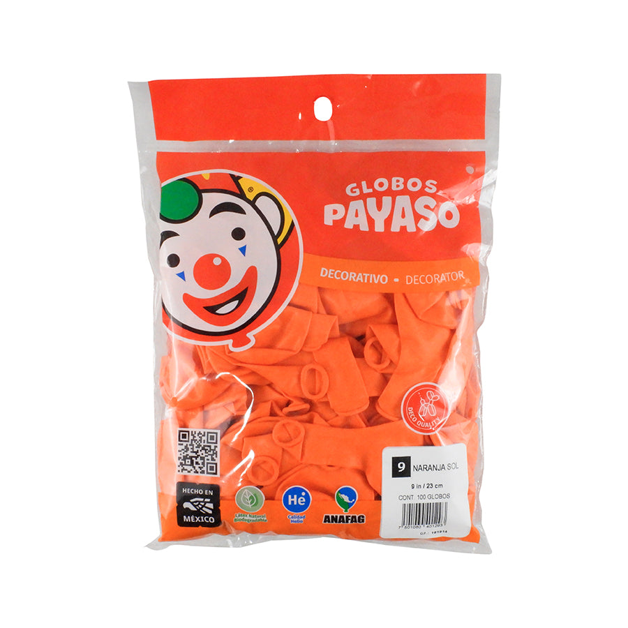 GLOBO PAYASO DECORADOR N9 100 PIEZAS