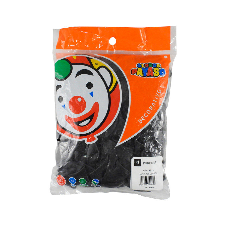 GLOBO PAYASO DECORADOR N9 100 PIEZAS