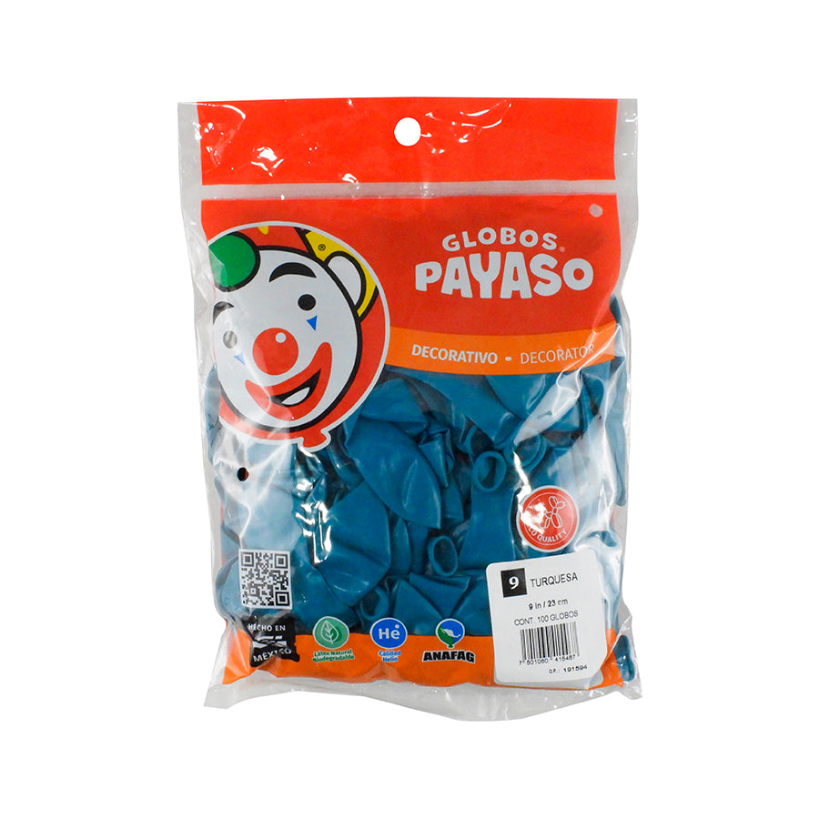 GLOBO PAYASO DECORADOR N9 100 PIEZAS