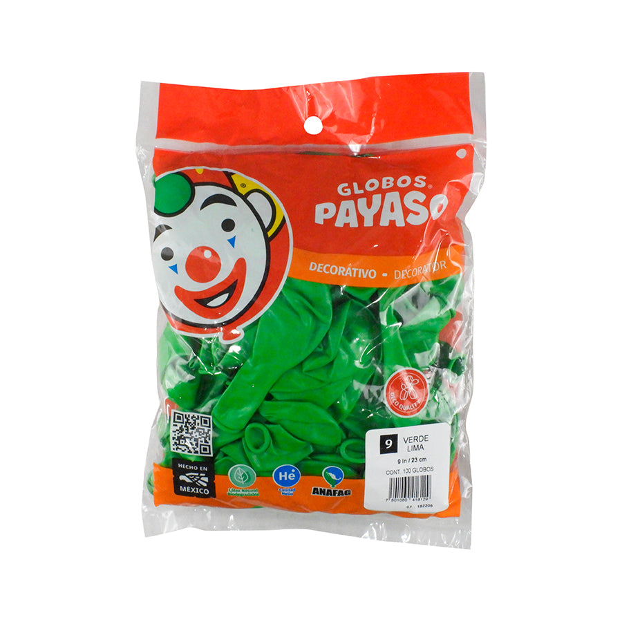 GLOBO PAYASO DECORADOR N9 100 PIEZAS