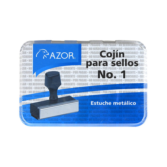 COJIN P/SELLO METALICO S/TINTA AZOR CHICO 1ST