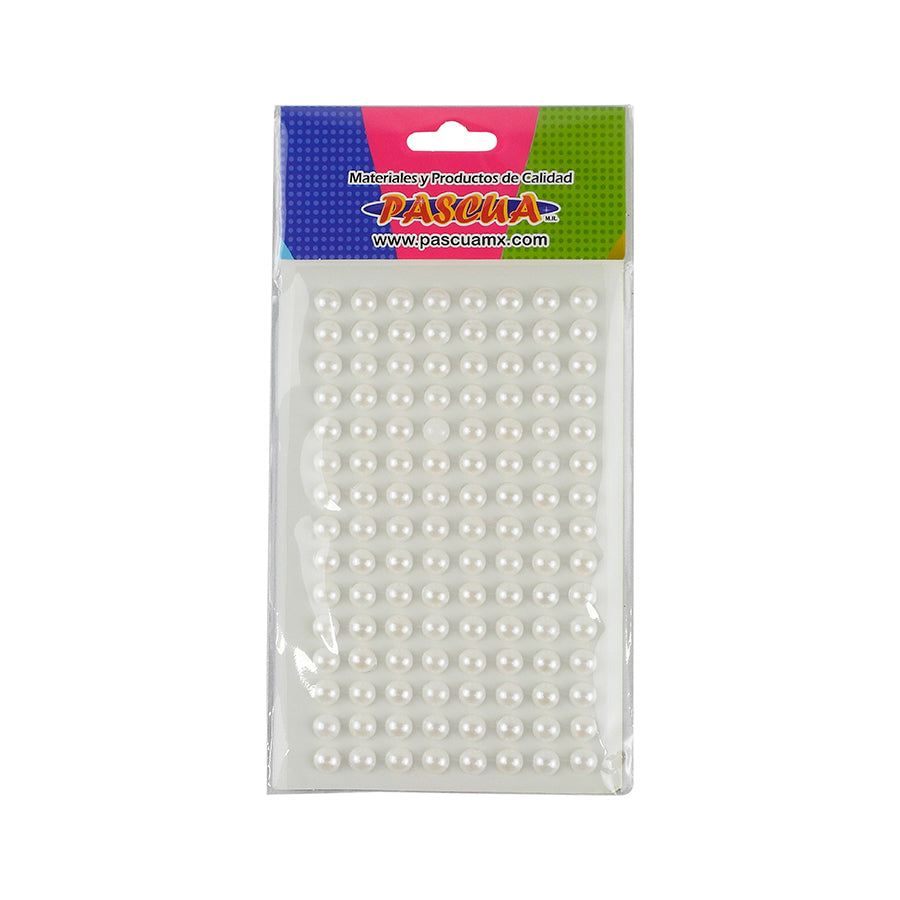 PIED/PERLAS PLASTICAS CON ADHESIVO BLANCAS 177 PIED-REDO177