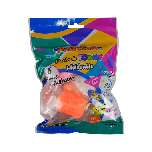 FOMY MOLDEABLE PASCUA SURTIDO FM-6COL 6 PIEZAS