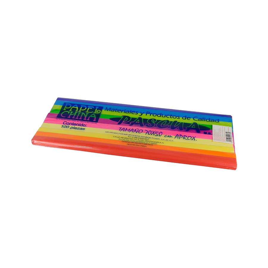 PAPEL CHINA PASCUA COLOR FASHION  C100 PZAS