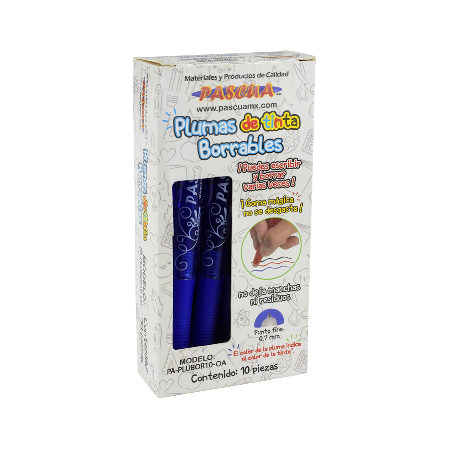 BOLIGRAFO PM PASCUA BORRABLE AZUL