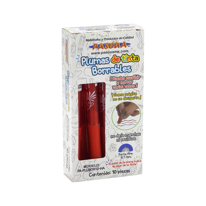 BOLIGRAFO PM PASCUA BORRABLE ROJO