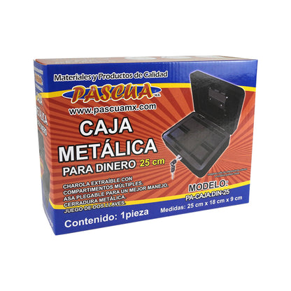 CAJA METALICA PASCUA PARA DINERO 25CM