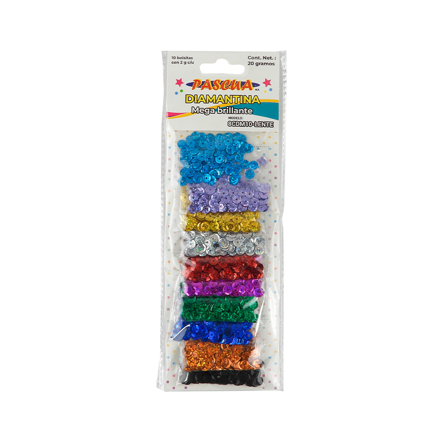 DIAMANTINA PASCUA LENTEJUELAS BLISTER 10 PZAS 8CDM10-LENTE