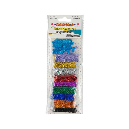 DIAMANTINA PASCUA LENTEJUELAS BLISTER 10 PZAS 8CDM10-LENTE