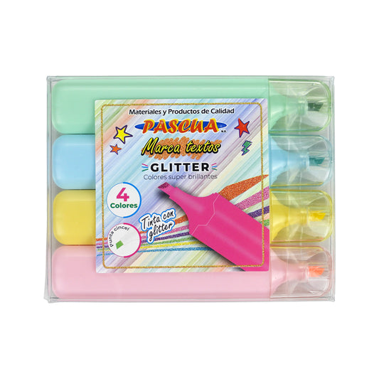 MARCATEXTO PASCUA PASTEL GLITTER C4 PZAS