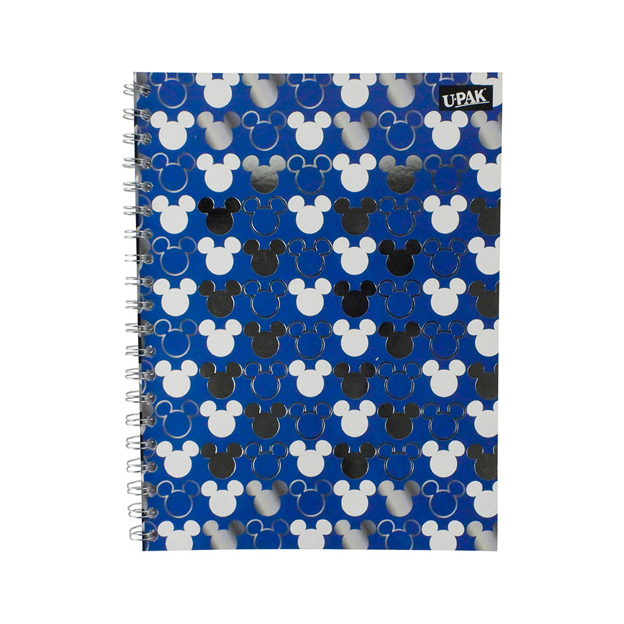 CUADERNO PROFESIONAL UPAK MICKEY MOUSE DOBLE ARILLO CUADRO GRANDE 100 HOJAS