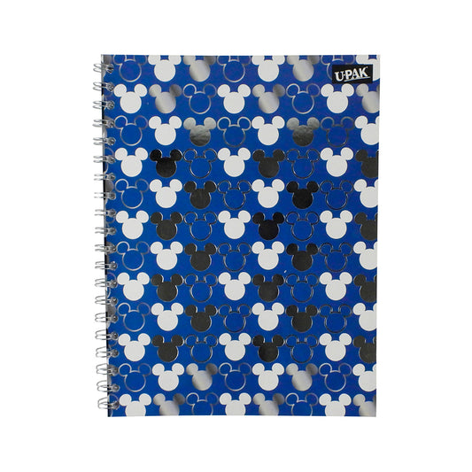 CUADERNO PROFESIONAL UPAK MICKEY MOUSE DOBLE ARILLO CUADRO GRANDE 100 HOJAS