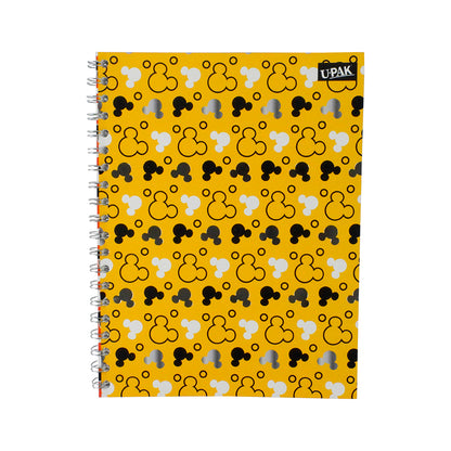 CUADERNO PROFESIONAL UPAK MICKEY MOUSE DOBLE ARILLO CUADRO GRANDE 100 HOJAS