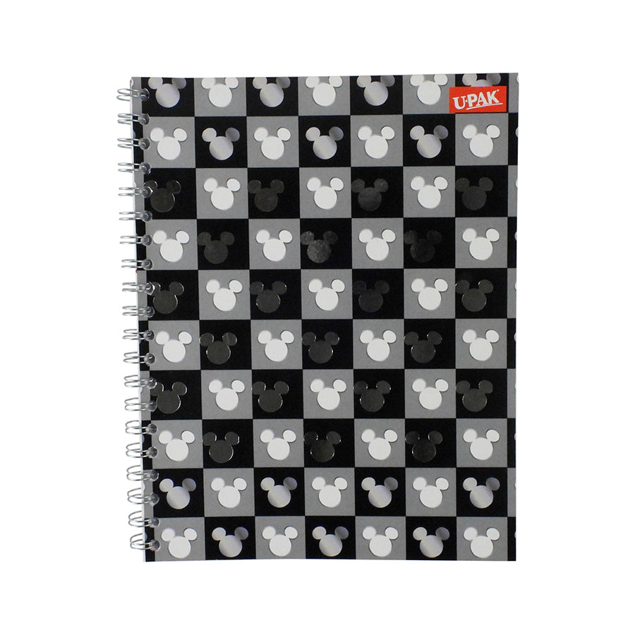 CUADERNO PROFESIONAL UPAK MICKEY MOUSE DOBLE ARILLO CUADRO GRANDE 100 HOJAS