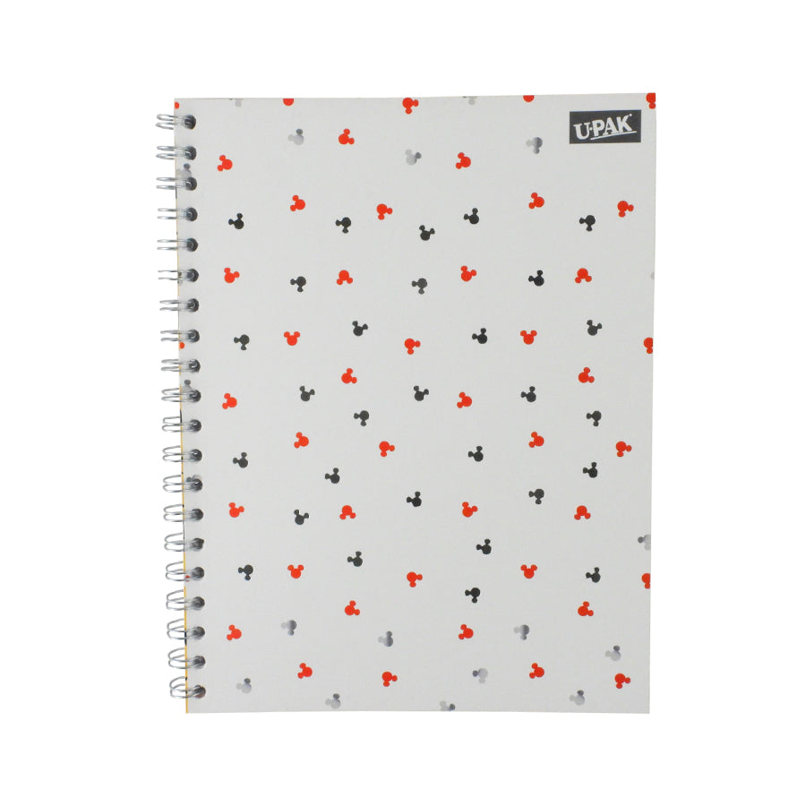 CUADERNO PROFESIONAL UPAK MICKEY MOUSE DOBLE ARILLO CUADRO GRANDE 100 HOJAS