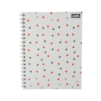 CUADERNO PROFESIONAL UPAK MICKEY MOUSE DOBLE ARILLO CUADRO GRANDE 100 HOJAS
