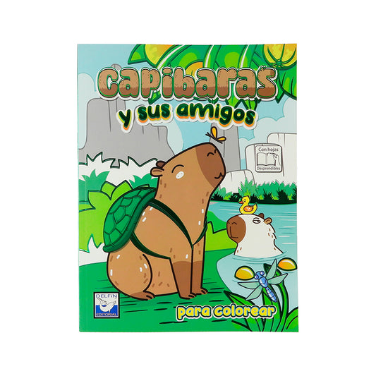 LIBRO PARA COLOREAR CAPIBARAS Y SUS AMIGOS ED. DELFIN