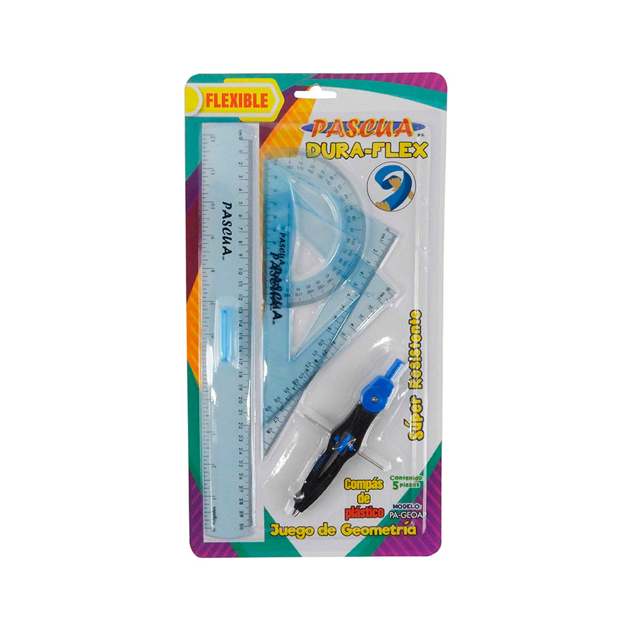 JUEGO DE GEOMETRIA PASCUA DURABLE FLEXIBLE C5 PZAS