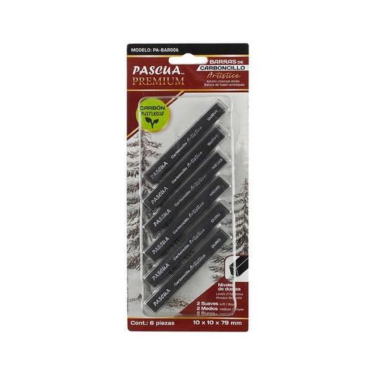 CARBONCILLO DE ARTE PASCUA SURTIDO 6 PIEZAS