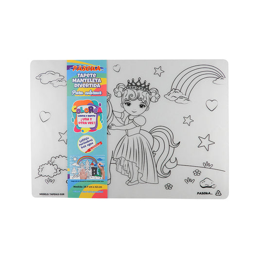TAPETE MANTELETA DIVERTIDA PARA COLOREAR PASCUA