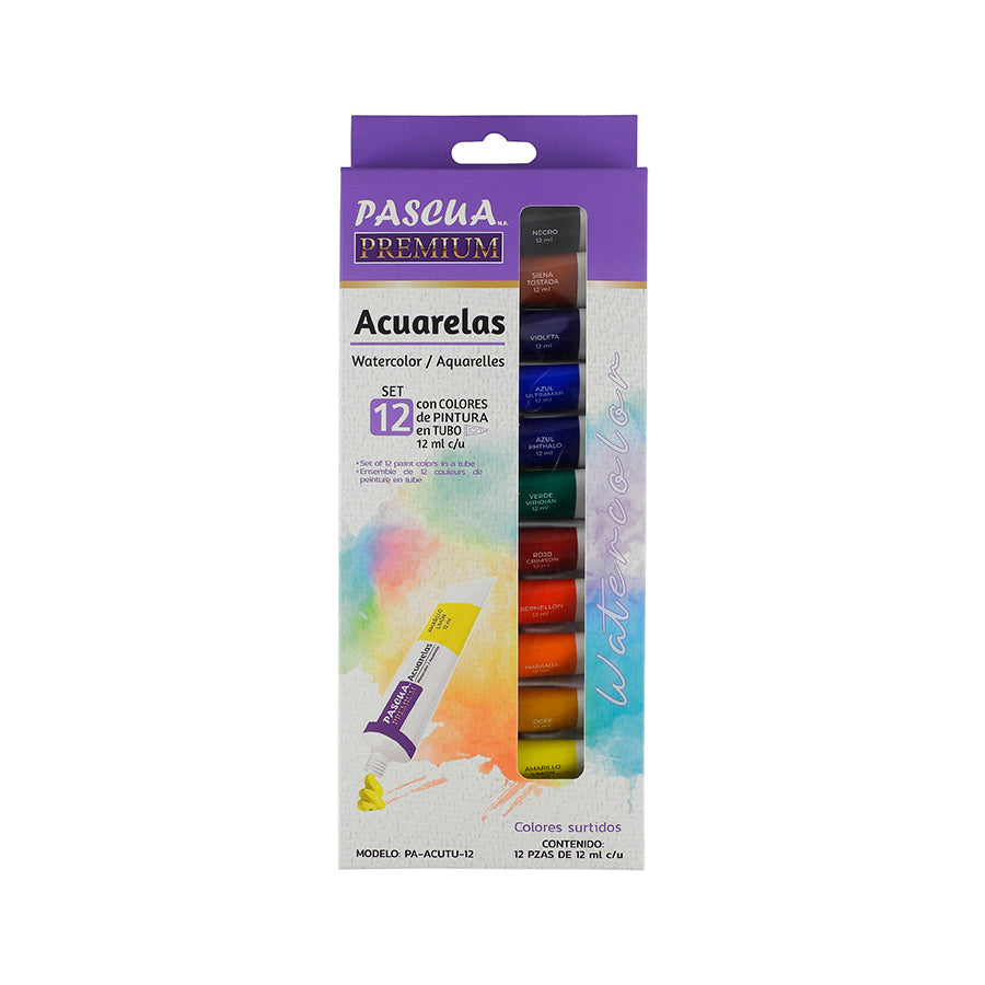 SET DE ACUARELAS PASCUA C12 PZAS