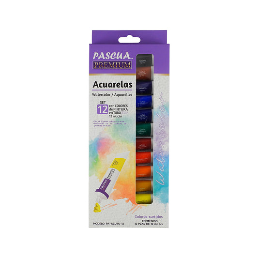 SET DE ACUARELAS PASCUA C12 PZAS