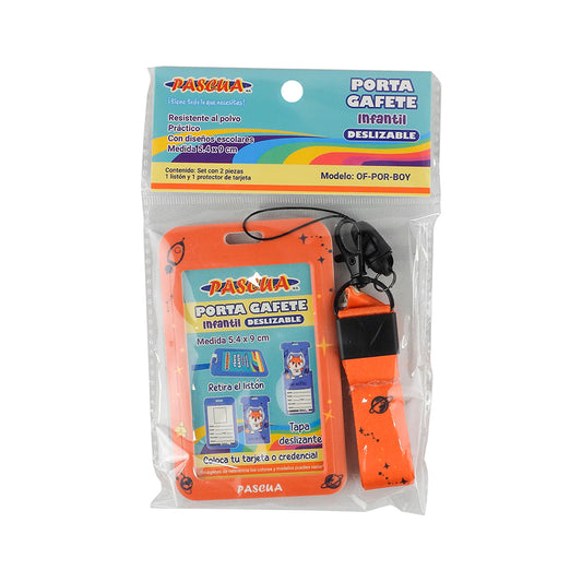 PORTA GAFETE PASCUA INFANTIL DESLIZABLE BOY