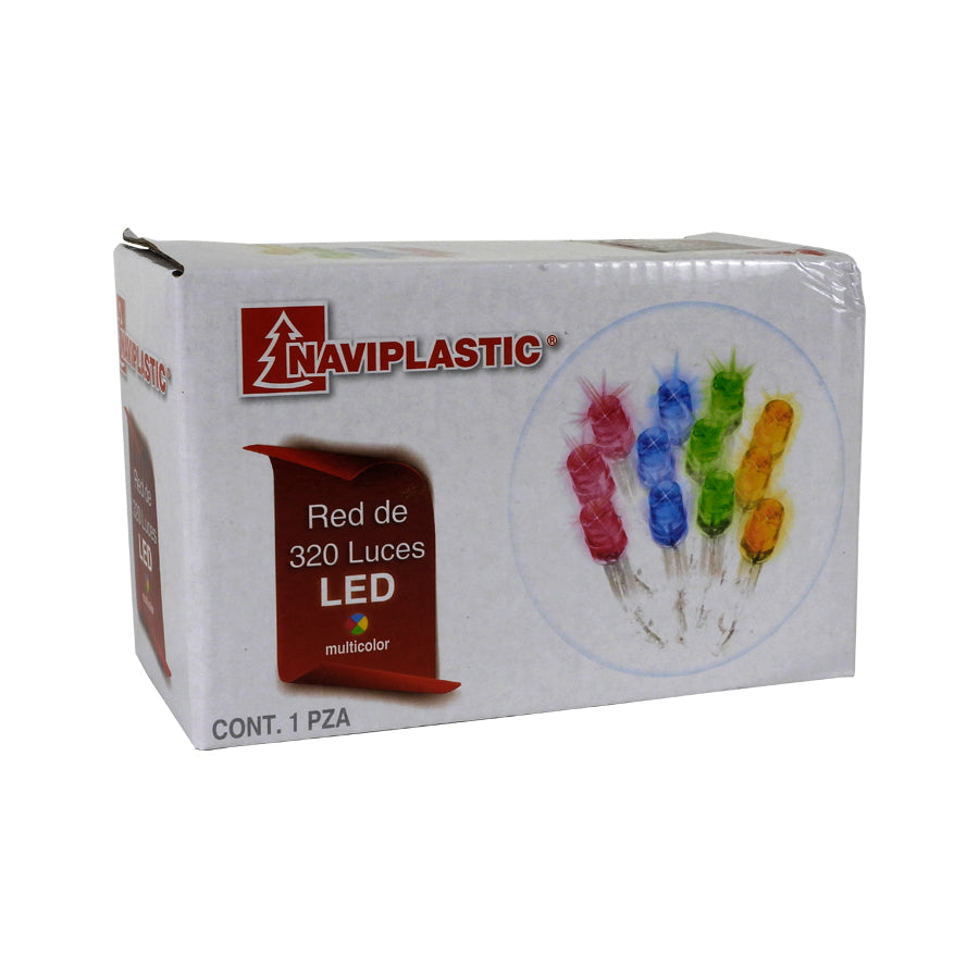 LUCES LED CASCADA NAVIPLASTIC MULTICOLOR CABLE TRANS.CAJA 320 LUCES