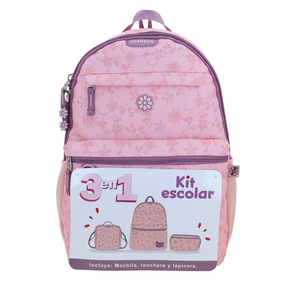 MOCHILA GRANDE CHENSON ROSA HAPPY GIRL KETI HG70772-P