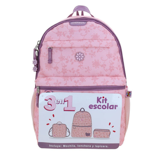 MOCHILA GRANDE CHENSON ROSA HAPPY GIRL KETI HG70772-P