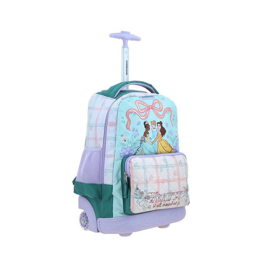 MOCHILA CON RUEDAS GRANDE CHENSON VERDE PRINCESAS BUN PR70789-G