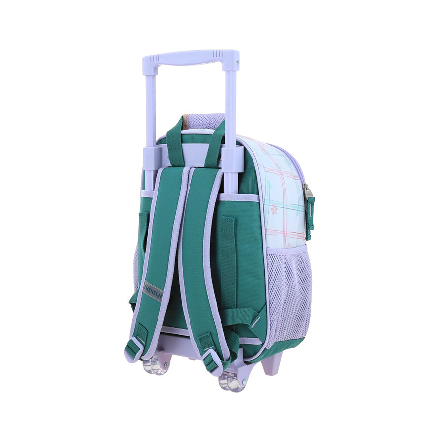 MOCHILA CON RUEDAS CHICA CHENSON VERDE PRINCESAS BUN PR70791-G