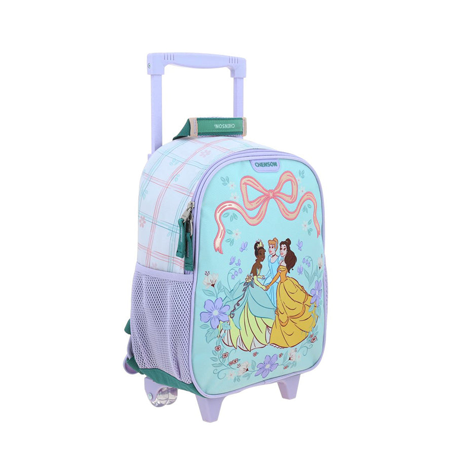 MOCHILA CON RUEDAS CHICA CHENSON VERDE PRINCESAS BUN PR70791-G