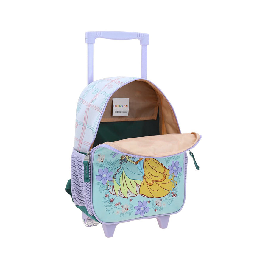 MOCHILA CON RUEDAS CHICA CHENSON VERDE PRINCESAS BUN PR70791-G
