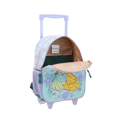 MOCHILA CON RUEDAS CHICA CHENSON VERDE PRINCESAS BUN PR70791-G