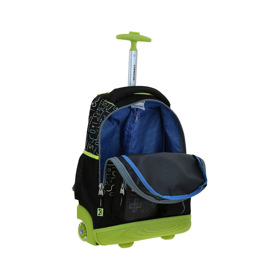 MOCHILA CON RUEDAS GRANDE CHENSON NEGRO ORIGINAL ETAD CO70800-3