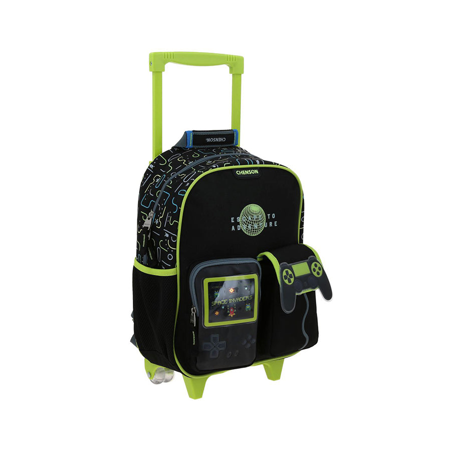MOCHILA CON RUEDAS CHICA CHENSON NEGRO ORIGINAL ETAD CO70801-3