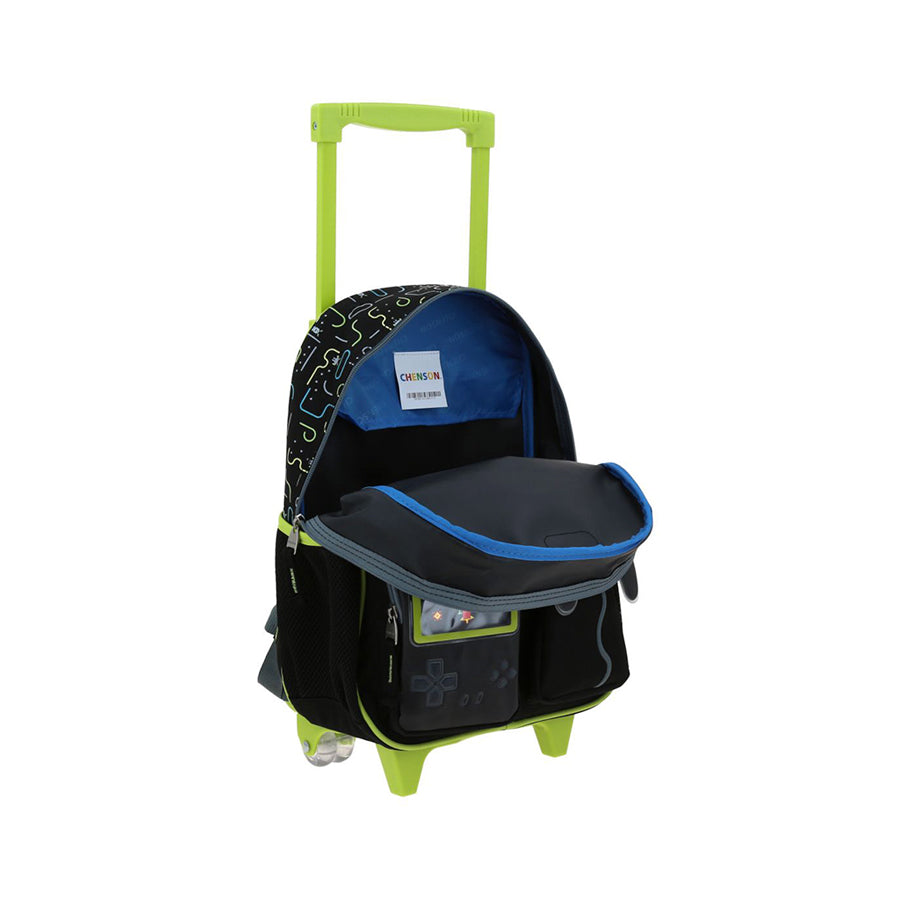 MOCHILA CON RUEDAS CHICA CHENSON NEGRO ORIGINAL ETAD CO70801-3