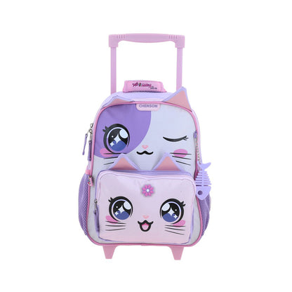 MOCHILA CON RUEDAS CHICA CHENSON MORADO HAPPY GIRL KETS HG70810-U
