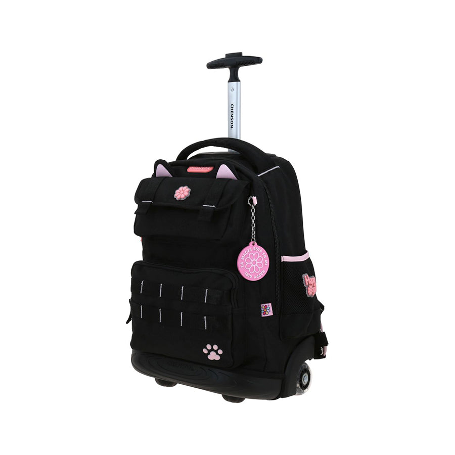 MOCHILA CON RUEDAS GRANDE CHENSON MORADO HAPPY GIRL KITY HG70818-3