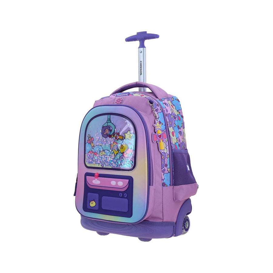 MOCHILA CON RUEDAS GRANDE CHENSON LILA VANIA BACHUR MAKI VB70828-V