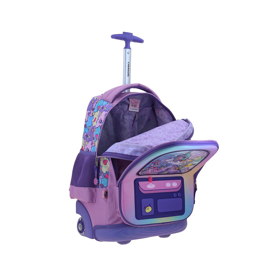MOCHILA CON RUEDAS GRANDE CHENSON LILA VANIA BACHUR MAKI VB70828-V
