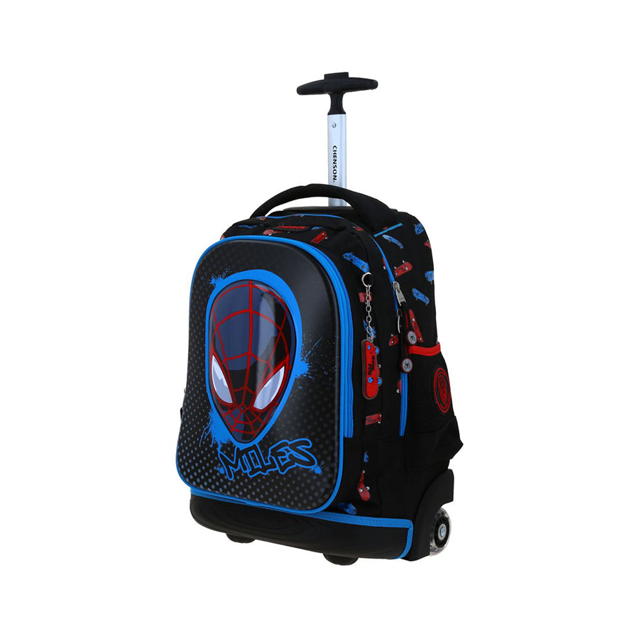 MOCHILA CON RUEDAS GRANDE CHENSON NEGRO MILES MORALES PIMS MM70844-3