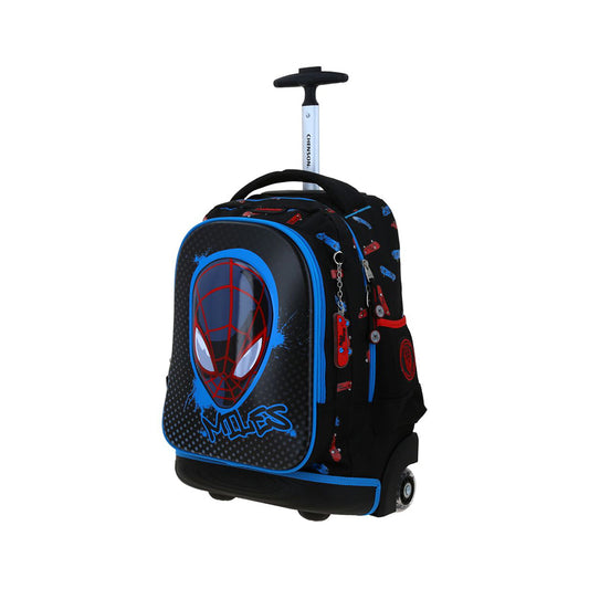 MOCHILA CON RUEDAS GRANDE CHENSON NEGRO MILES MORALES PIMS MM70844-3