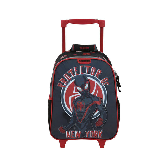 MOCHILA CON RUEDAS CHICA CHENSON NEGRO MILES MORALES ROCT MM70868-3
