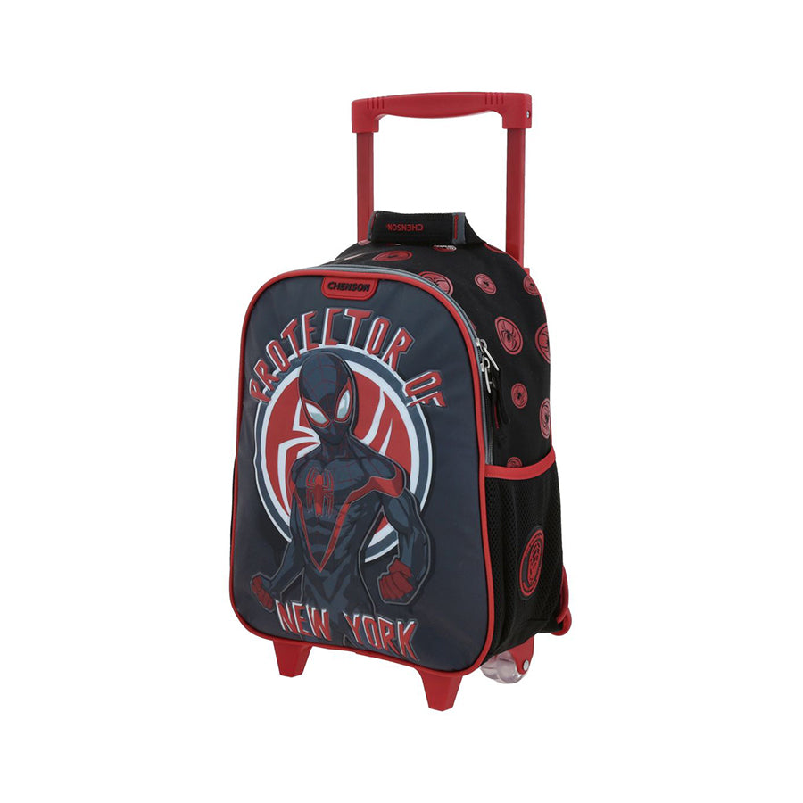 MOCHILA CON RUEDAS CHICA CHENSON NEGRO MILES MORALES ROCT MM70868-3