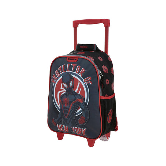 MOCHILA CON RUEDAS CHICA CHENSON NEGRO MILES MORALES ROCT MM70868-3
