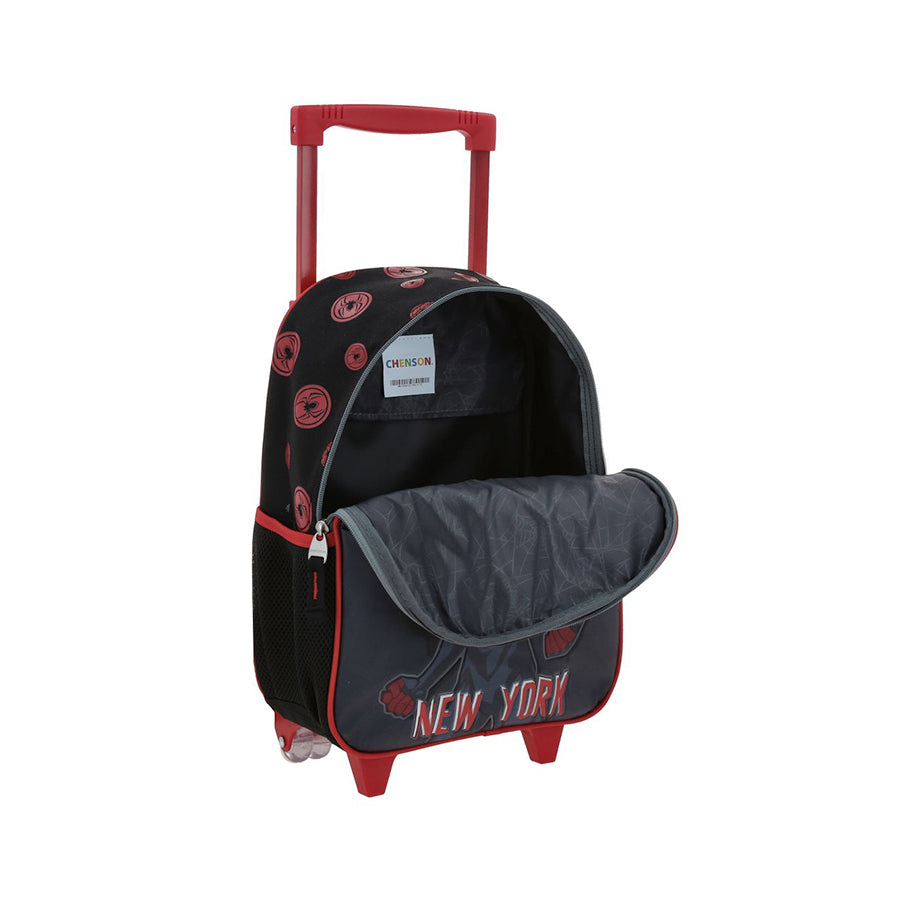 MOCHILA CON RUEDAS CHICA CHENSON NEGRO MILES MORALES ROCT MM70868-3